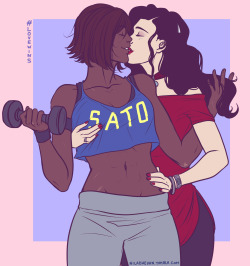 niladhevan: Fanart - Korra and Asami : Love