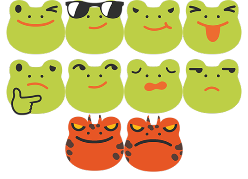 anonymoussupporter: 3frogs: i made a small collection of frog emojis! free to use, you can get them 