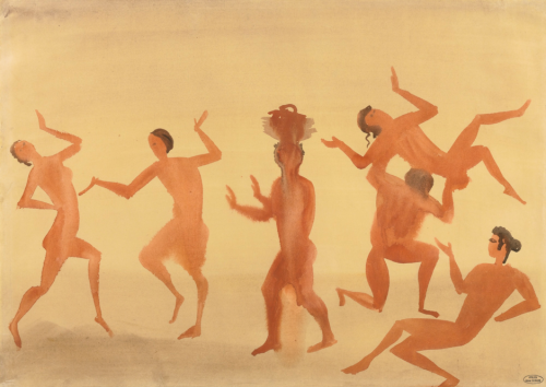 giovannigf:André DerainBacchanale, ca. 1945Watercolor on paper17 ½ by 24 7/8 in.Source