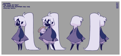 mildtarantula:  things that have taken me far too long: this assignment. the project was to show a character at 3 different stages of their life. since starting this animation course i have a newfound appreciation for simple designs >_< for a comic