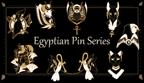 crimson-chains: HEY GUYS!!!! Just a reminder that the Egyptian God Pin series will launch in just 2 