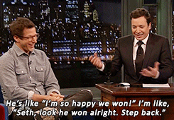 feyism:“It was awesome.” - Andy Samberg as the last guest on Late Night with Jimmy Fallo