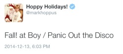 heeykaren:  Mark hoppus wins at twitter 