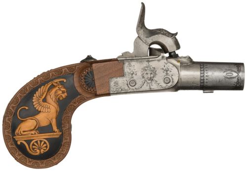 A pair of pocket pistol crafted by Nicolas Noel Boutet of the Versailles Armory in 1803. Originally 