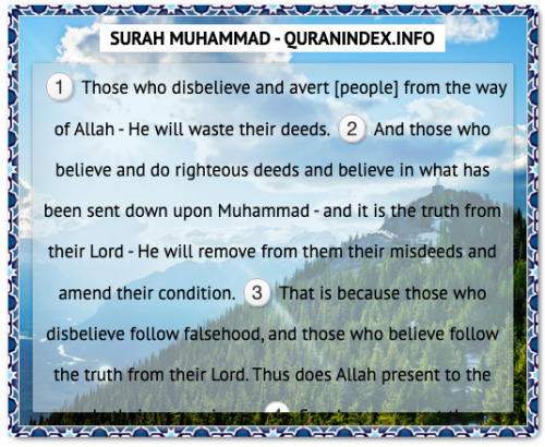 Search, Read, Listen, Download and Share #Surah #Muhammad [47] @ https://quranindex.info/surah/muham