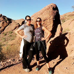 briebellanetwork:  thebriebella: Echo Canyon at Camelback might be my new favorite hike!! Loved spending time with my girly @styledprettyny ❤ sad to see her go back to NYC. #hikingadventures #oldfriends #22weeks  