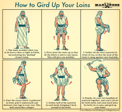 superlinguo:  nevver:  How to Gird Up Your