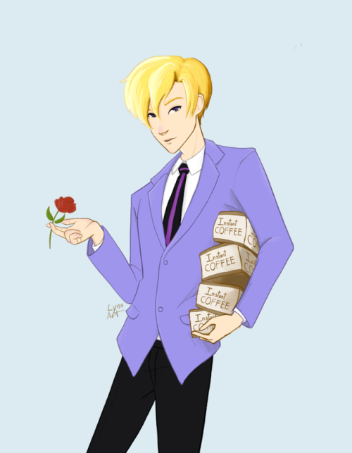 Tamaki and his instant coffee