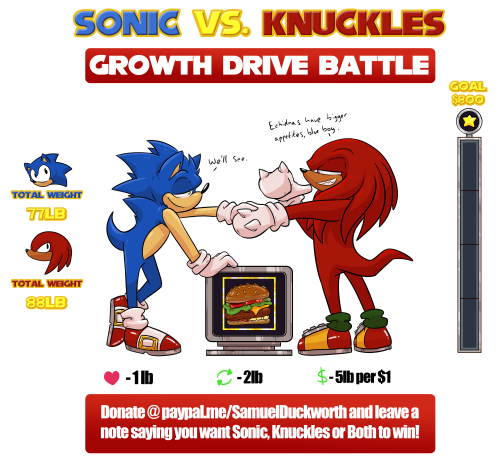 doodleglaz:    Sonic VS Knuckles: Growth