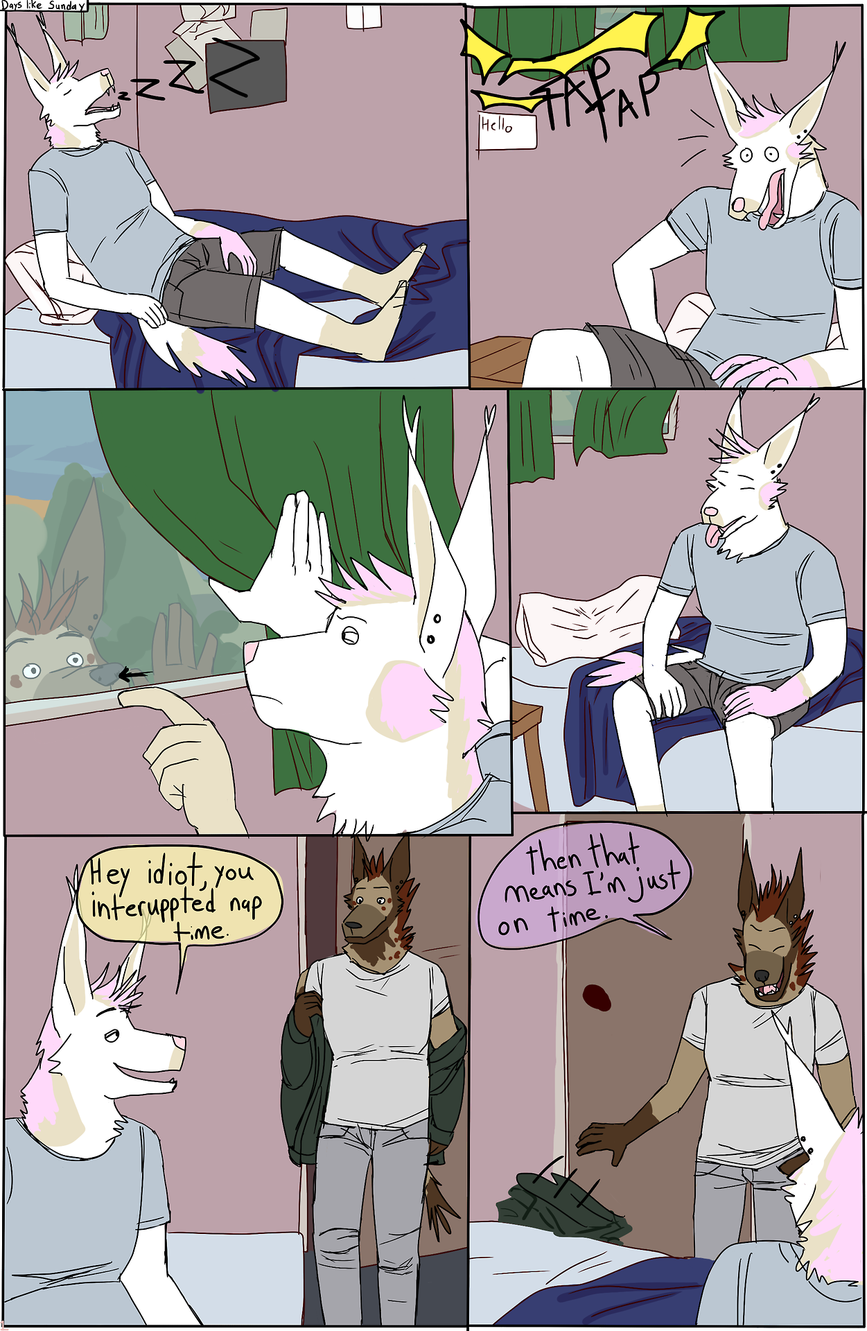 wlwzine: 1st page of “chillin” its a couple of characters from a comic called