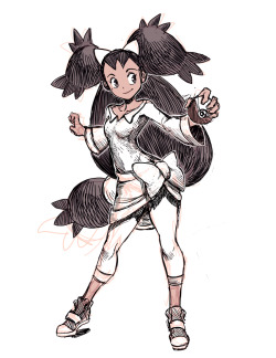 genzoman:  More pokemon sketchs to conmemorate pokemon20 . Love Iris! 