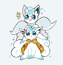 liteee: drew my two vulpix plushies ♥ 