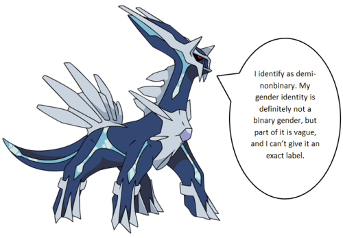 Introducing Demigender Dialga (featuring Demiboy Darkrai and Demigirl Diancie) 