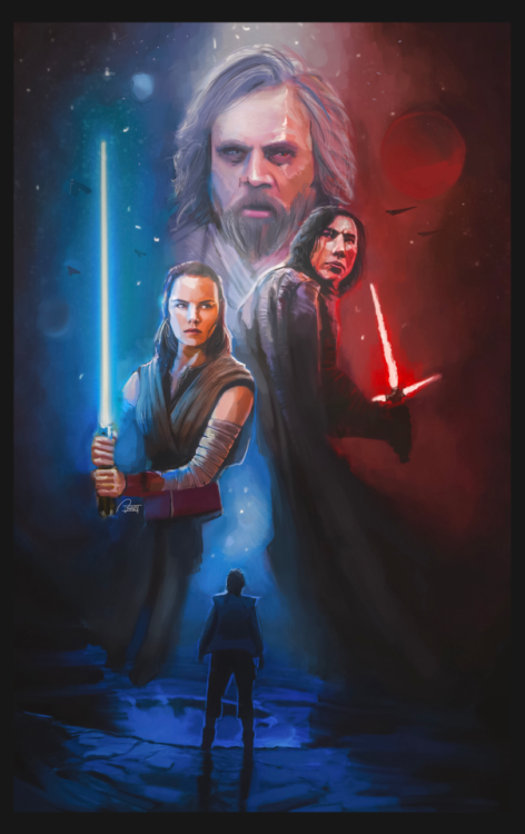 realjburns:Finished this The Last Jedi poster for Star Wars Day! May the Fourth be with you!!!I LOVE