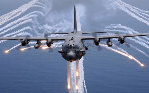 AC-130 Gunship taking care of business