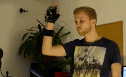 prostheticknowledge:  DJ Glove Open source project from Henning Lohse and Jan-Lukas Tirpitz  is an Arduino powered glove that can be used to compose EDM with hand gestures - video embedded below:   During this internship, a wireless glove was constructed