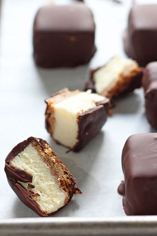 Chocolate Covered Cheesecake Bites- Recipe