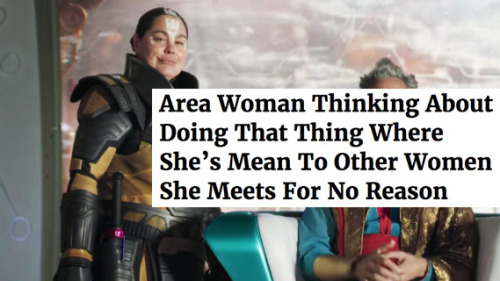 lieutenant-sapphic:Thor: Ragnarok + The Onion headlines (3/?)