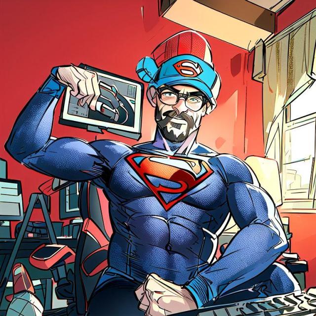 AI Superman Santa