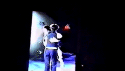 reviewer68:  heownsmusic: Michael Jackson  in a cute dance with a fan You Are Not Alone   1996  OMG they sped it up cuz You Are Not Alone isn’t that fast! LOL ugh slow it down to normal speed so we can watch!  But lucky girl!! 