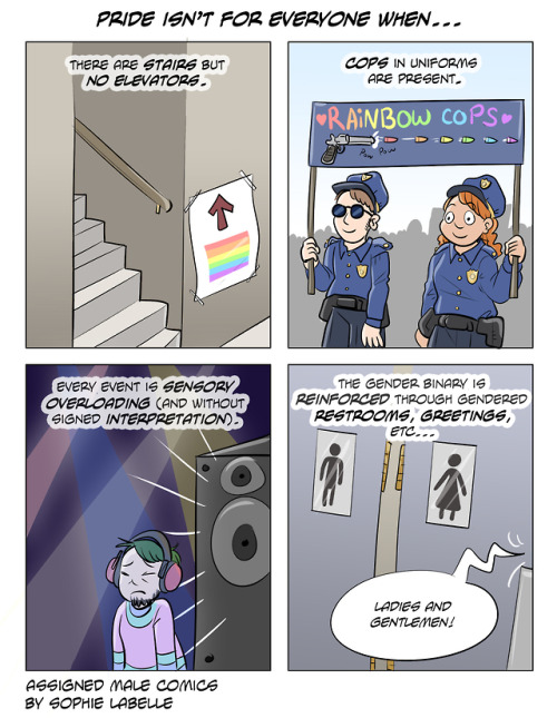 ittybittytatertot: [Image Description: a four-panel illustrated comic titled “Pride isn’