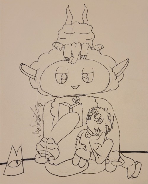 Lamby Reading The Little Bishops A Bedtime Story For Nap Time. Shamura Will Sleep Once The Tale Is Done.