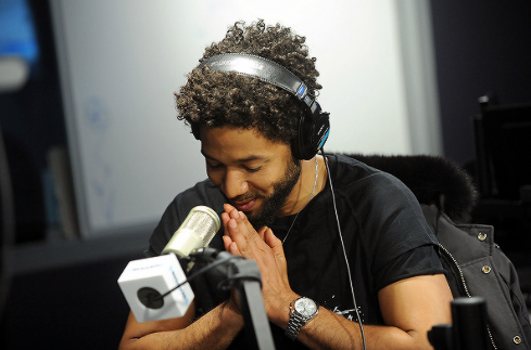 queercelebs: Jussie Smollett vists the SiriusXM Studios on January 9, 2018 in New York City. (Photos by Brad Barket/Getty Images)  
