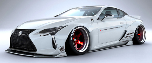 Lexus LC 500, 2018, by Liberty Walk. A wide-body kit for the Lexus coupé which is available in FRP o