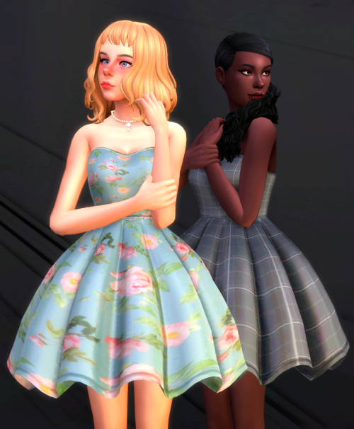 (sadlydulcet mesh) Poofy Dress RecolorsFeminine frame.Full body outfit18 swatchesMesh required by @s