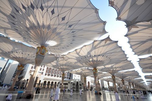 View of Umbrellas at Masjid an-Nabawi