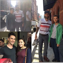 maroonersinnerm5:  Adam with fans in nyc looks like he even fit some golf in #adamlevine 
