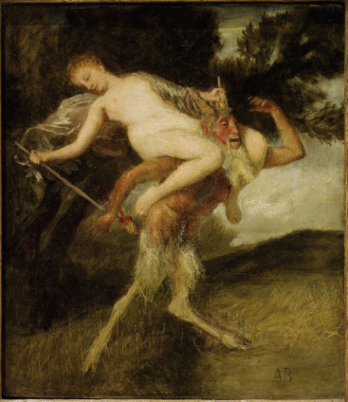 blackpaint20:Arnold Bocklin’s Nymph on Pan’s shouldersAlthough this artwork is titl