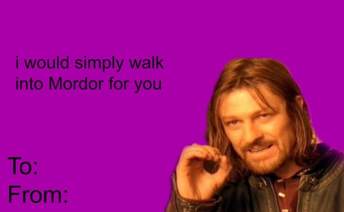 deans-isengard:The Hobbit + Lord of The Rings Valentine cards