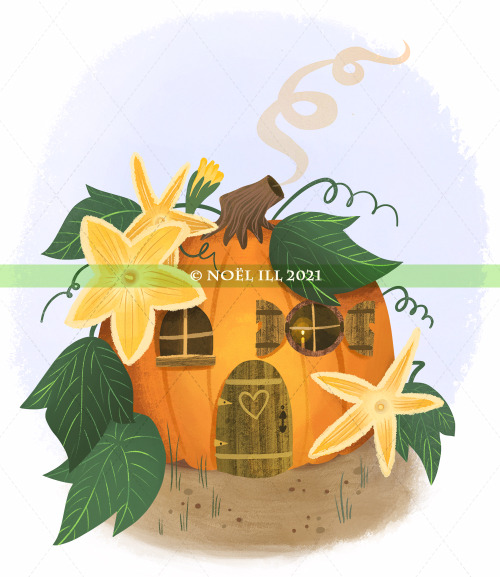 ~* The Pumpkin House *~ Illustration for the month of October in the Magical Dwellings 2022 illustra