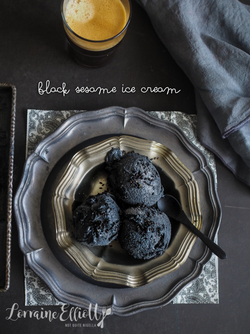 DIY No Churn Black Sesame Ice CreamBlack Sesame Ice Cream is a quick dessert to prepare:Prep time: 1