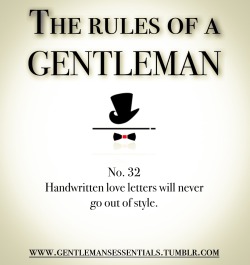 gentlemansessentials:  Weekly Rules   Gentleman’s