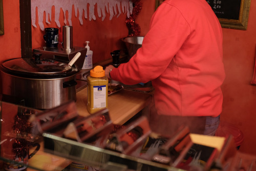 Curry Sausage stand at Heidelberg Weihnachtmarkt