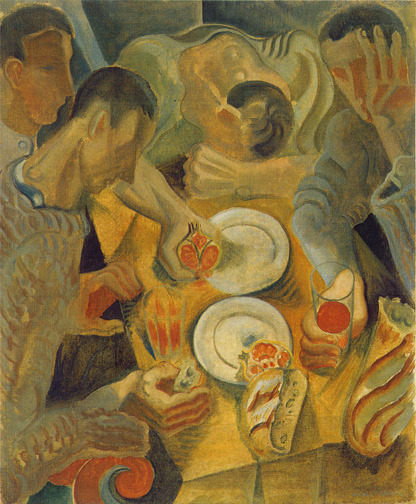 artist-masson:The meals, 1923, Andre MassonMedium: oil