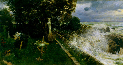 nigra-lux: HIRÉMY-HIRSCHL, Adolf (1860-1933) Seaside Cemetery1897Oil on canvas, 100.013 x 187