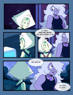 I really wanted to do some gushy Amedot comic where Peridot broke her visor in an accident and she doesn’t quite know how to reform it back. Then sappy things ensue ♡ I really like when Peridot flirts :3c Also thank you to everyone who came to three