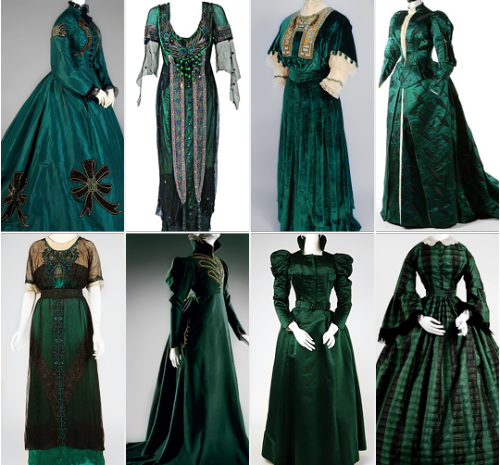 warpaintpeggy:some of my favorite vintage dresses        ↳  green