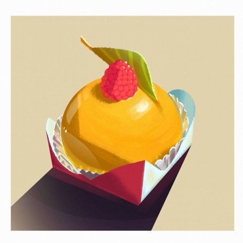 @egomega and I painted a mango delight dessert from 85C Degrees! It’s fun seeing the differenc