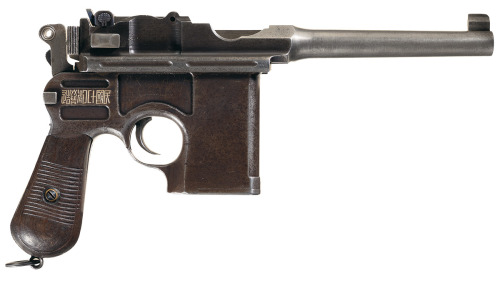 thevaultfalloutwiki:peashooter85:Rare Chinese produced Shansei Arsenal .45 ACP broomhandle pistol wi