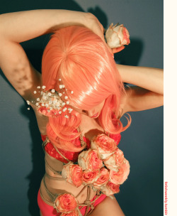 fetishweekly: fetishweekly:  Model: Hazel MaybrookThis week’s shibari: Sugar Sweet Bound Bouquet      ❀  Celebrating spring this week with our flowery photo sets  ❀    