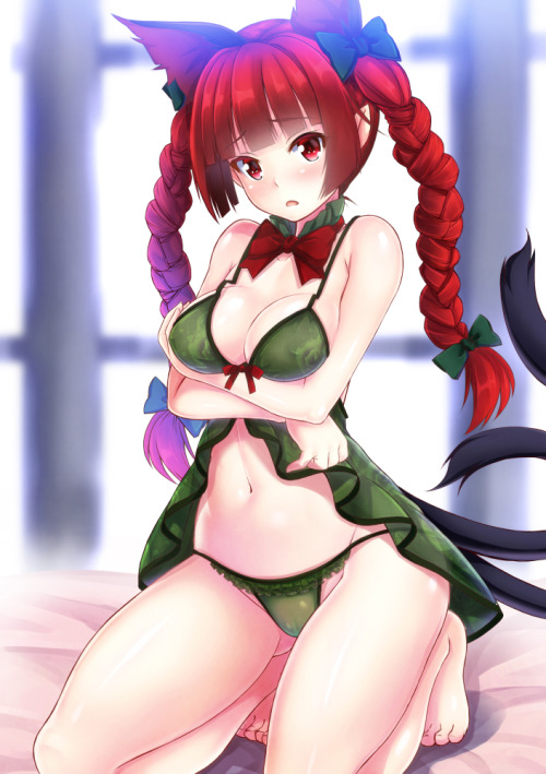 getyournekoshere:  Follow for more cute cat girls <3Source