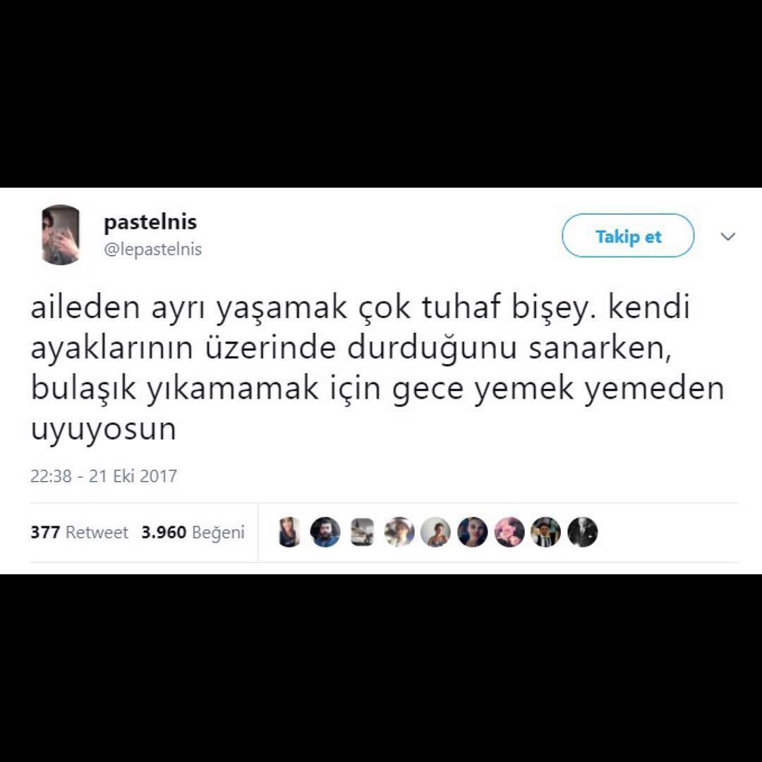 aileden ayrı yaşamak çok...