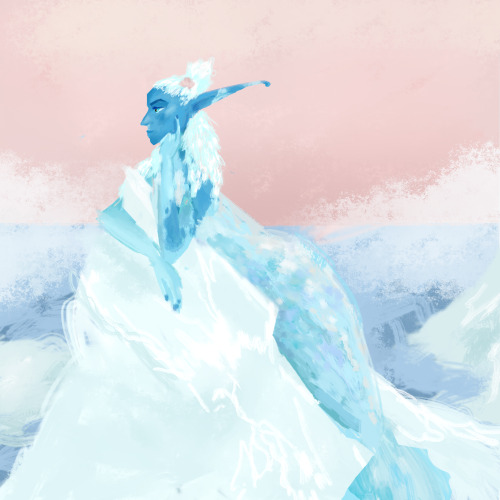 my ice genasi rogue but a Mermaid