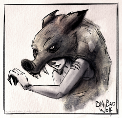 ryannotbrian:  The big bad wolf for my first @Sketch_Dailies