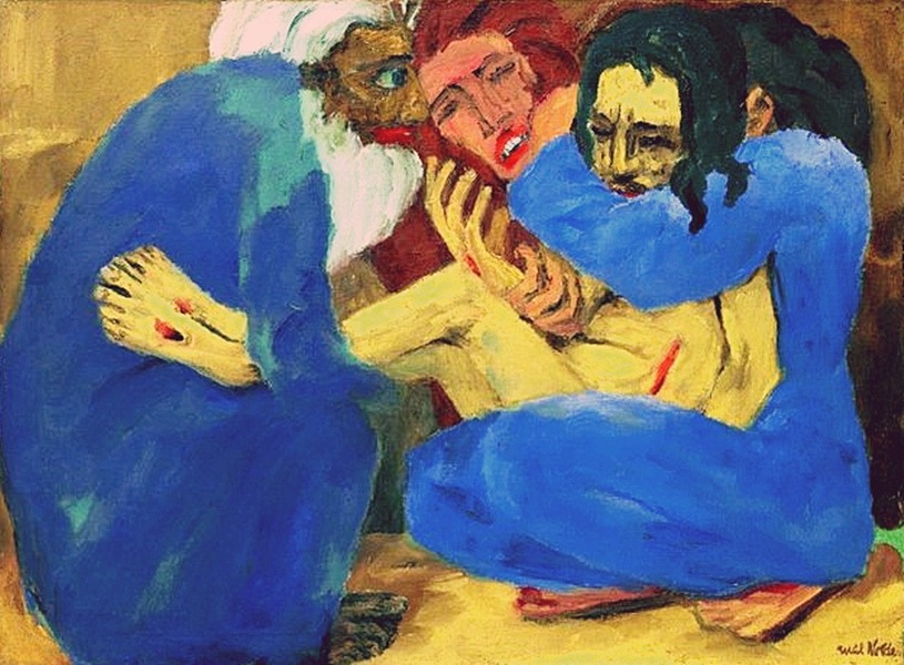 Emil Nolde (Nolde, near Tondern, 1867 - Seebüll, Schleswig, 1956); The Entombment,