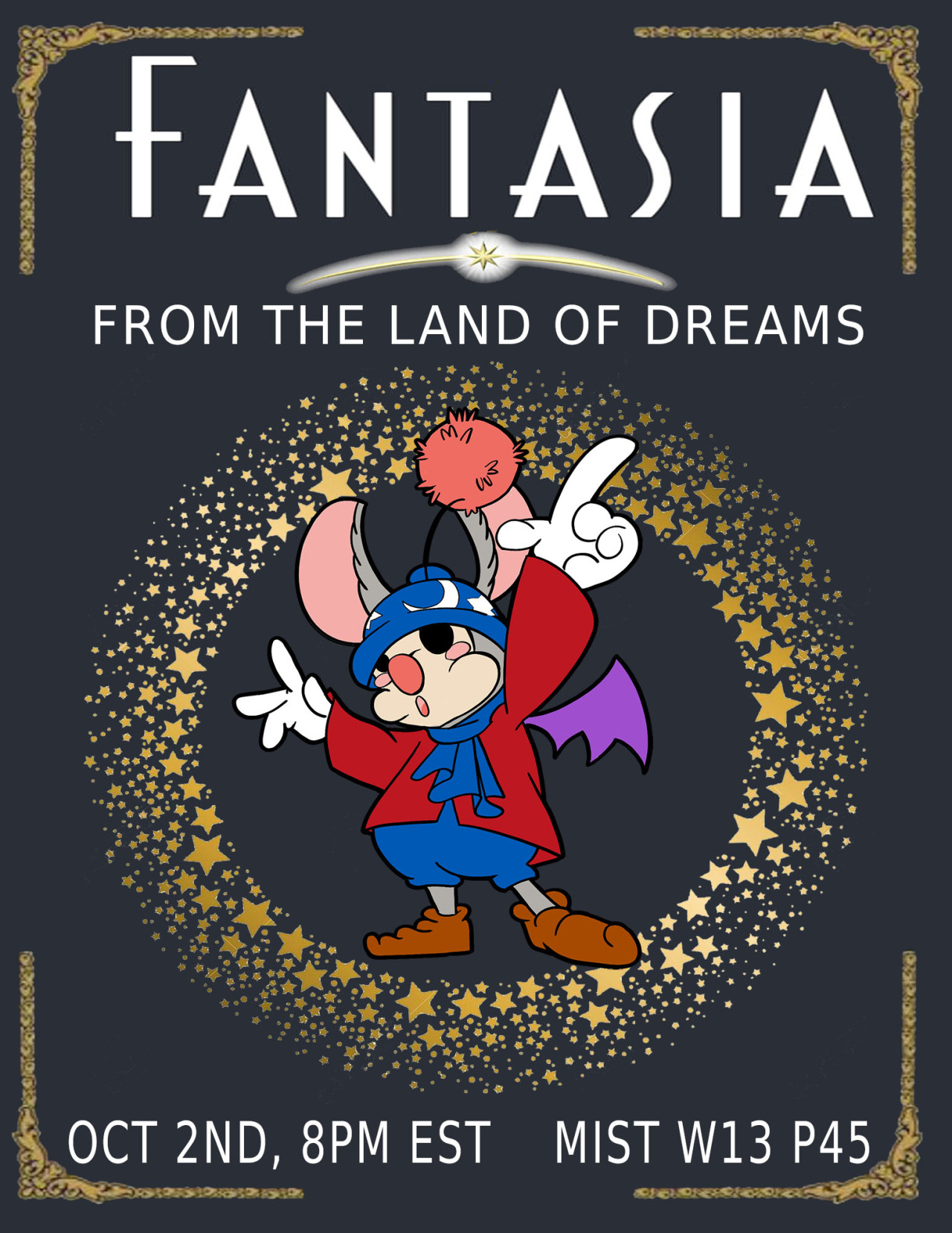 [Balmung] Fantasia: From the Land of Dreams
NEW DATE: Oct 2nd @ 8PM EST
Mist W13, P45Event Doc: https://tinyurl.com/mkjc2msz
The power of imagination is inspired by wonderful memories from our childhood. We wanted to sing songs from our favorite...